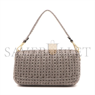 FENDI BAGUETTE LEATHER LIGHT BLUE (27*15*6cm) 